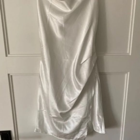 Cowl Neck Wrap Front Dress - Picture 3 of 9